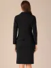 2pc Outfit Notched Lapel Blazer and Sleeveless Midi Sheath Dress Suit Sets sold by Allegra K