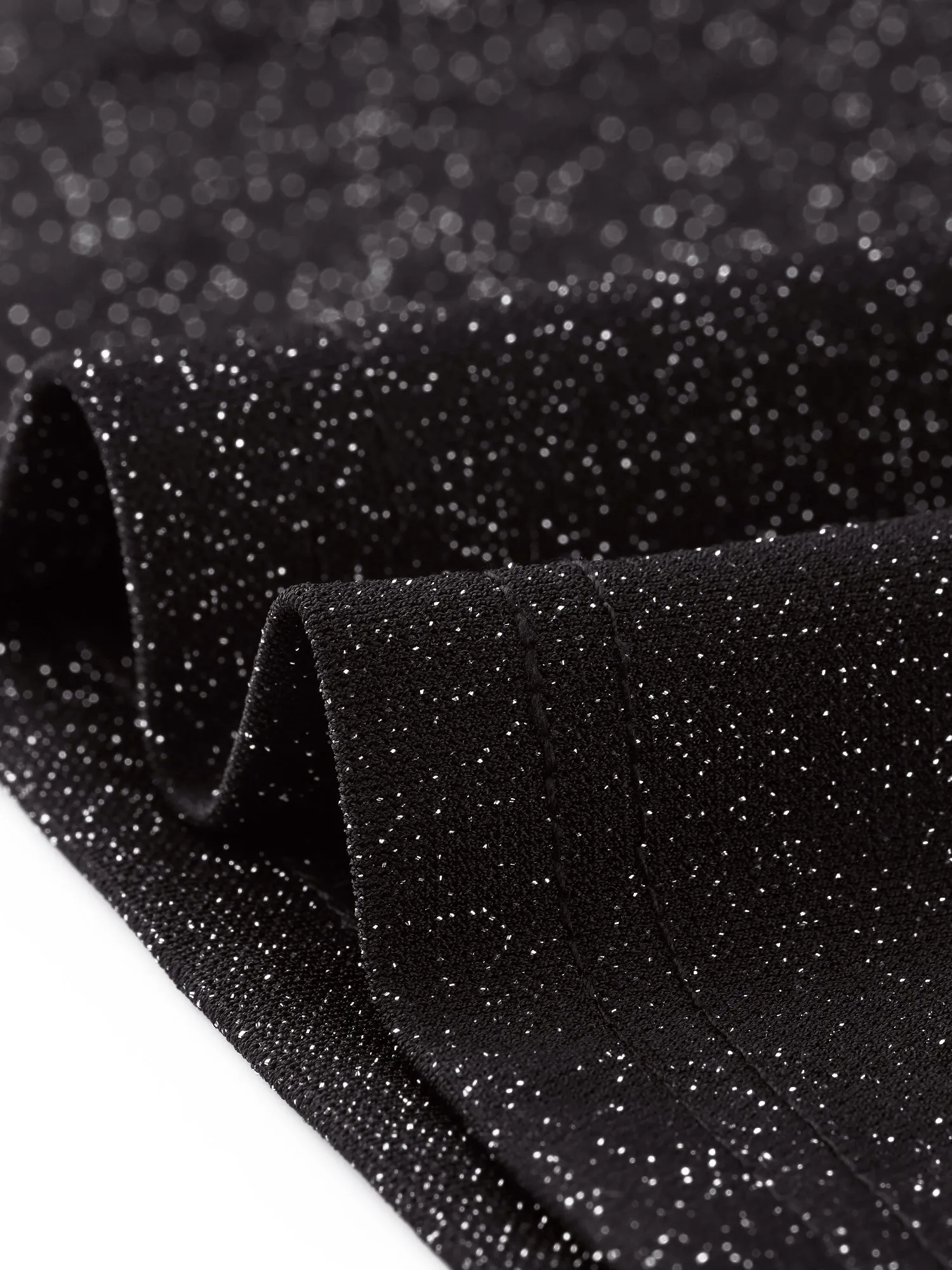 Glitter Metallic Zip Up Long Sleeve Mini Bodycon Sheath Dress sold by Allegra K product image thumbnail 4