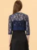 Bolero Shrug Top Sheer Sequin Lace Crop Cardigan sold by Allegra K