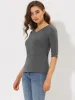 Women's St. Patrick's Day T-Shirt 3/4 Raglan Sleeve Solid Color V Neck Basic Tee Shirt sold by Allegra K