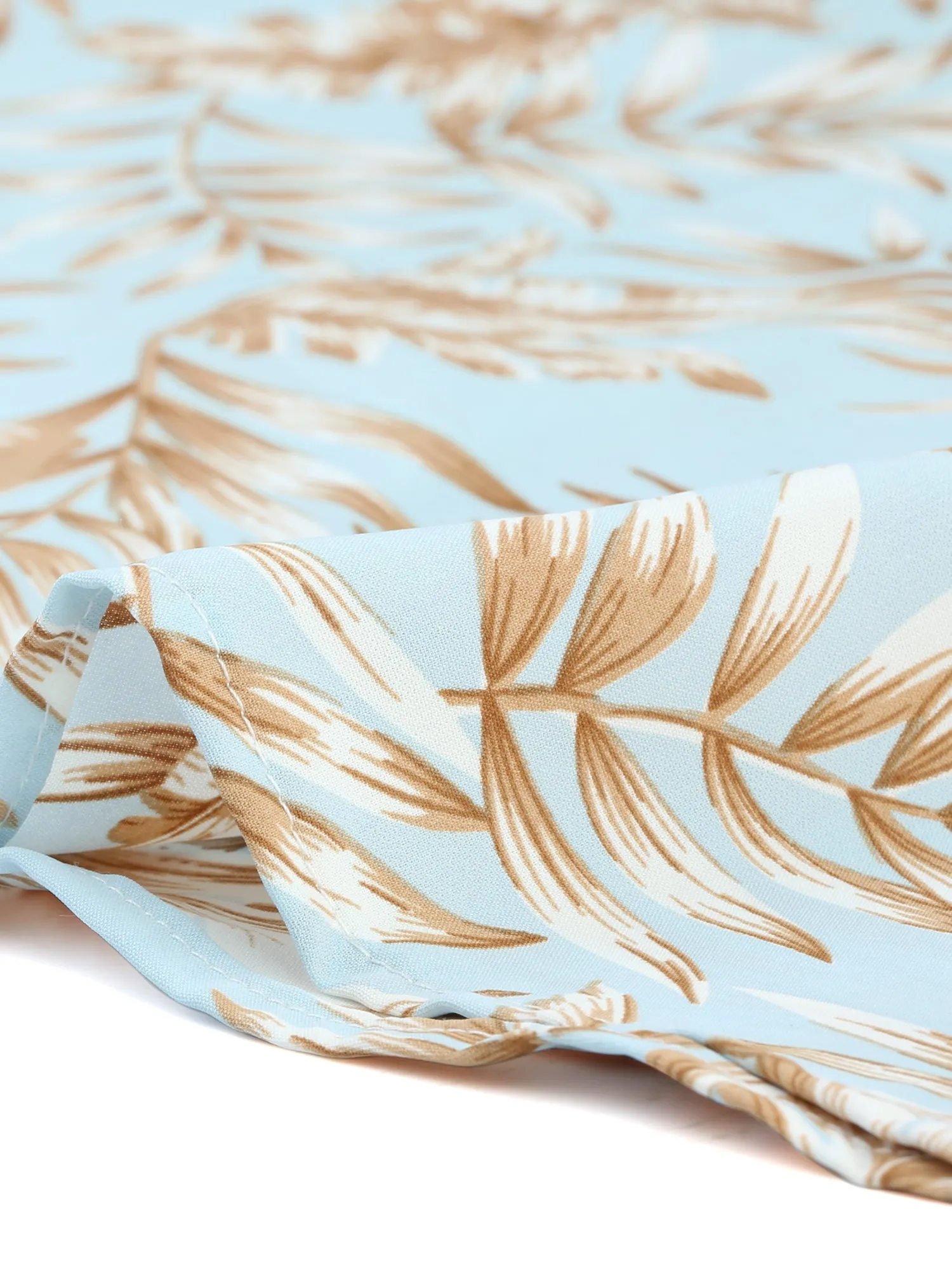 Hawaiian Shirt Button Down Tropical Floral Summer Tops sold by Allegra K product image thumbnail 3