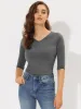 Women's St. Patrick's Day T-Shirt 3/4 Raglan Sleeve Solid Color V Neck Basic Tee Shirt sold by Allegra K