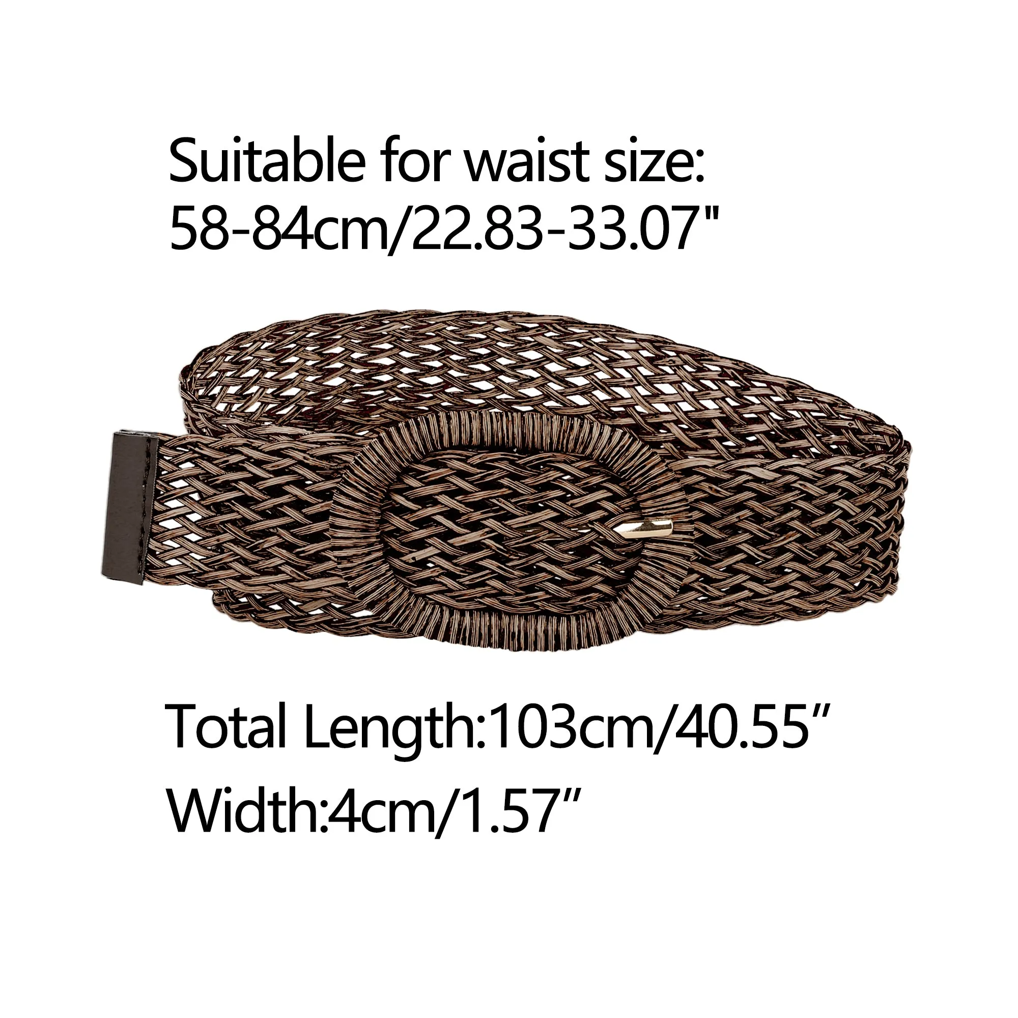 Skinny Waist Braided Woven Dress Metal Buckle Belts sold by Allegra K product image thumbnail 3