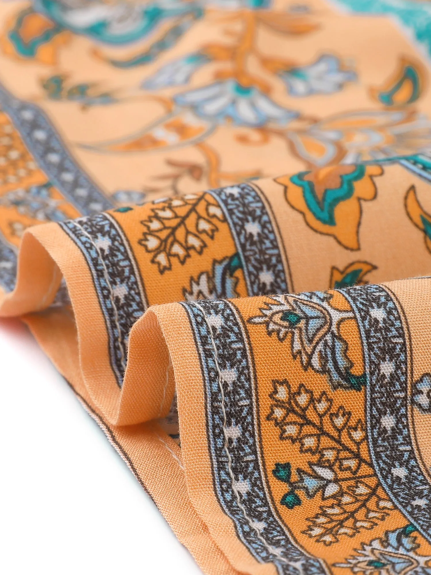 Boho Casual Bohemian Floral Printed Elastic Waist Maxi Skirt sold by Allegra K product image thumbnail 5