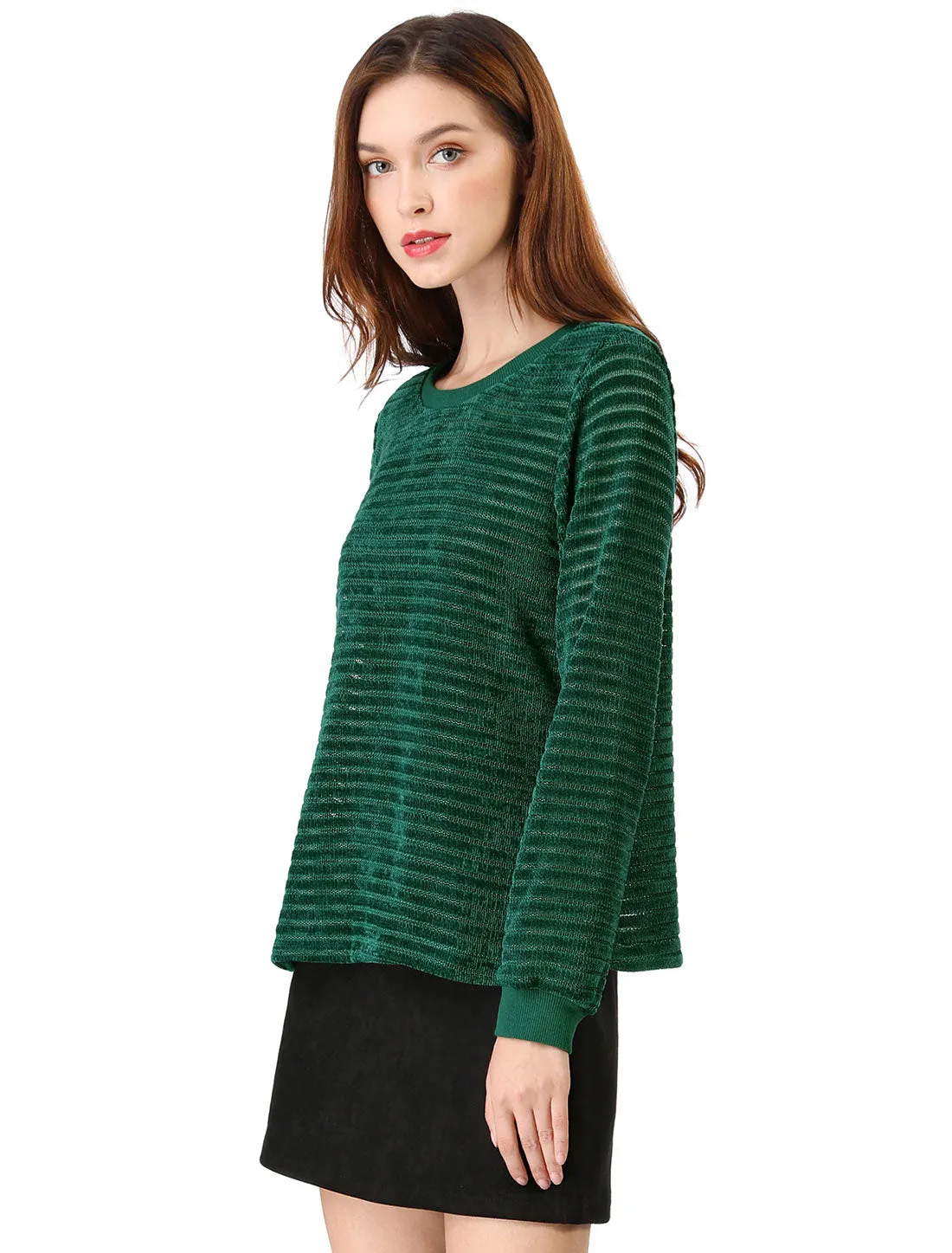Lightweight T-Shirt Crewneck Long Sleeve Pullover Sweater sold by Allegra K product image thumbnail 4