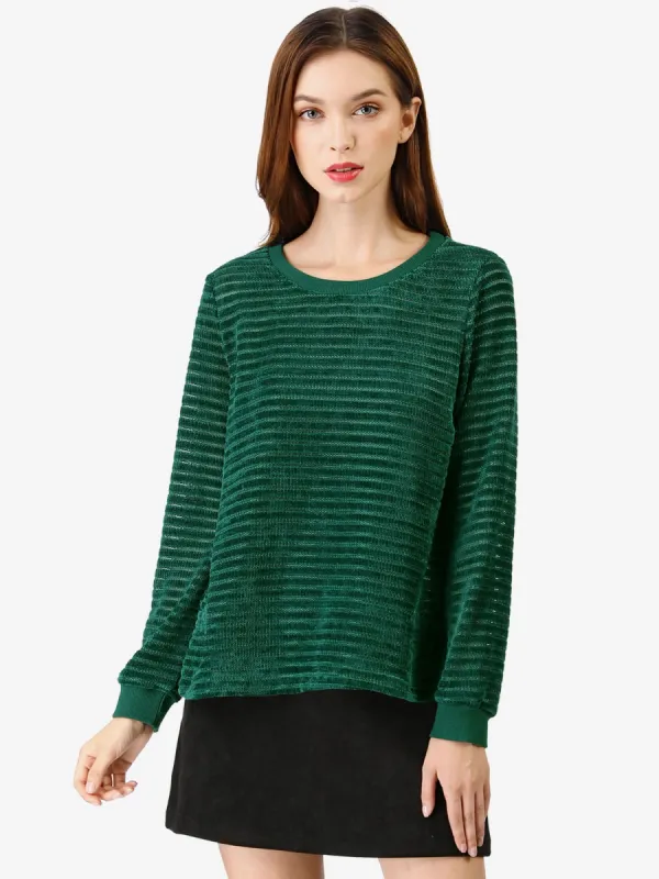 Lightweight T-Shirt Crewneck Long Sleeve Pullover Sweater sold by Allegra K