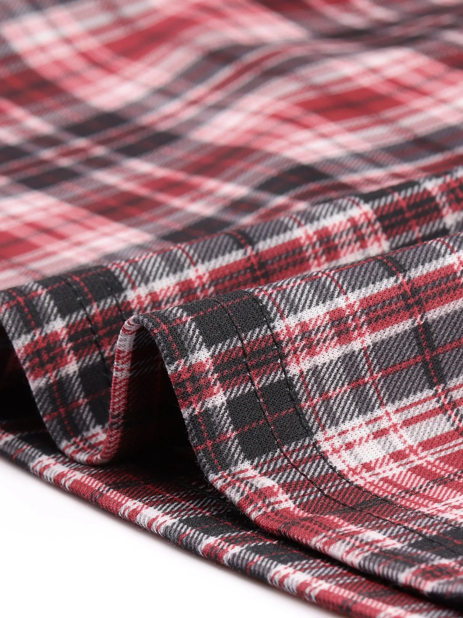 Plaid High Waist Strech Side Zipper Bodycon Pencil Mini Skirt sold by Allegra K product image thumbnail 4