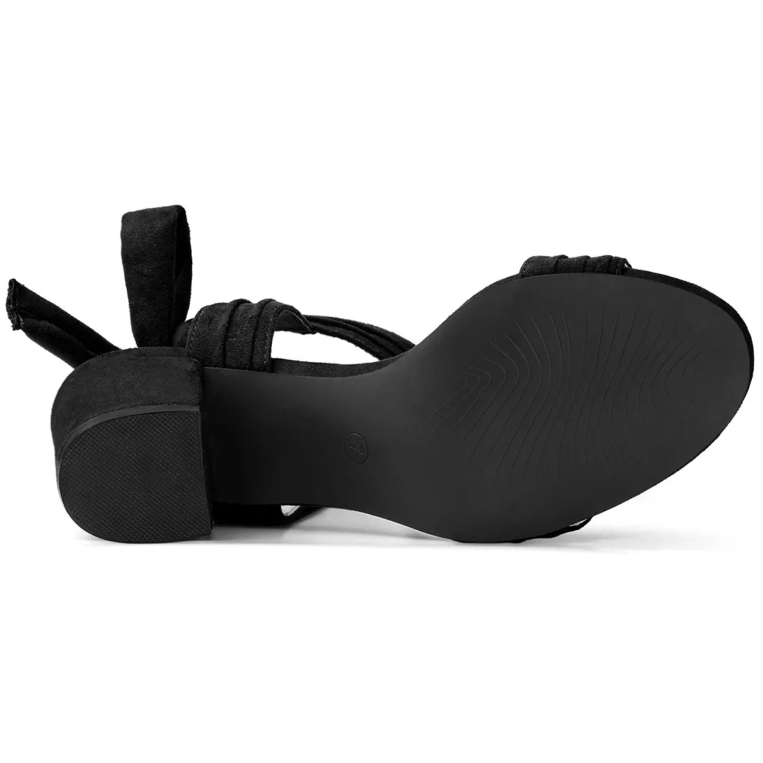 Open Toe Ankle Tie Back Block Heel Sandals sold by Allegra K product image thumbnail 5