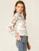Long Sleeve Button Down Lightweight Floral Printed Jacket sold by Allegra K