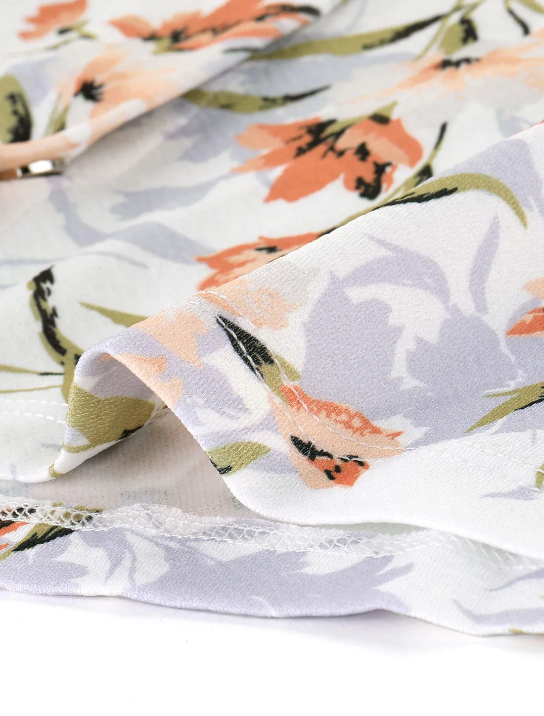 Long Sleeve Button Down Lightweight Floral Printed Jacket sold by Allegra K product image thumbnail 5