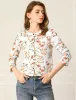 Long Sleeve Button Down Lightweight Floral Printed Jacket sold by Allegra K