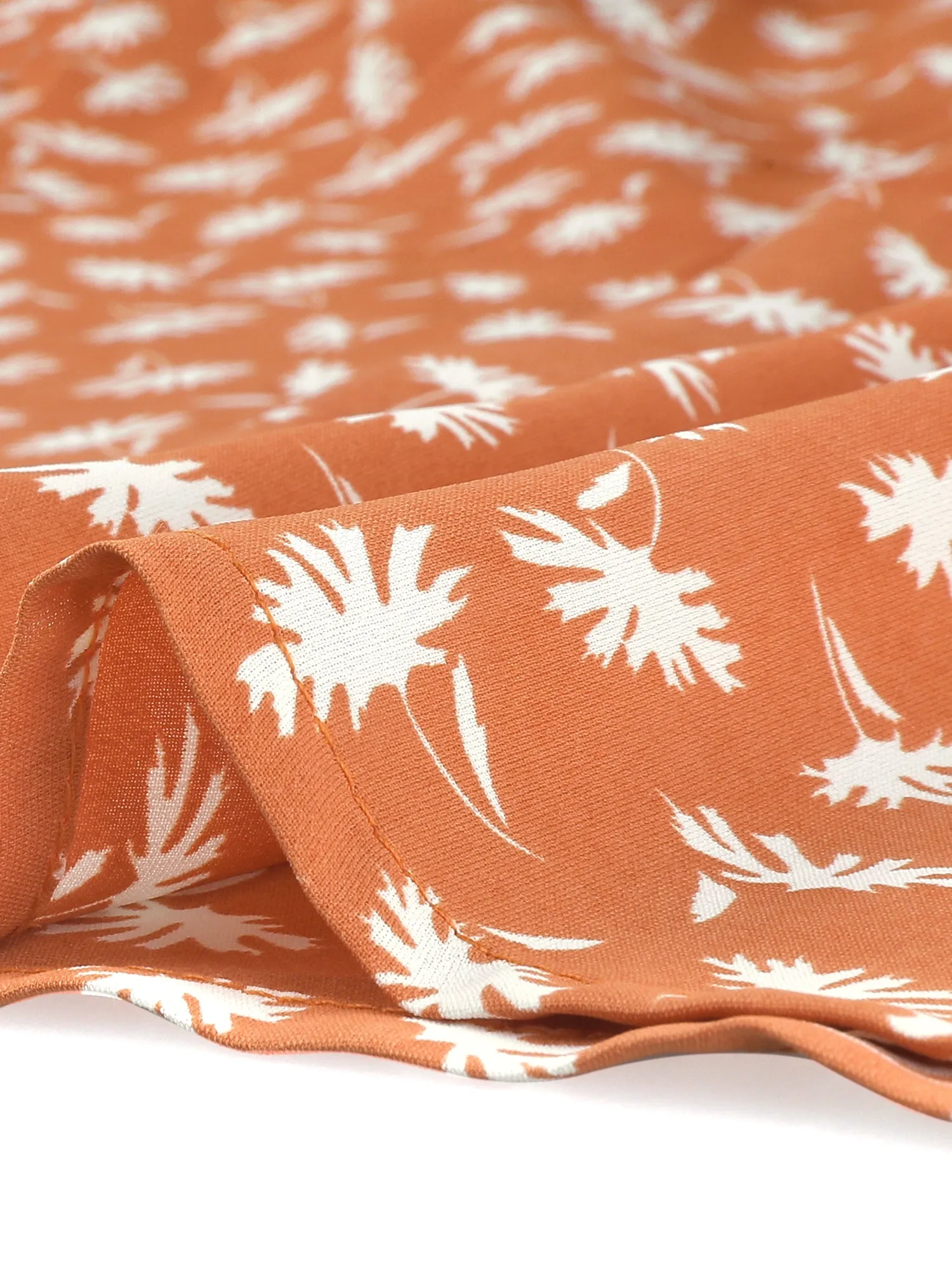 Summer Floral Print V Neck Short Sleeve Button Front Blouse Top sold by Allegra K product image thumbnail 5