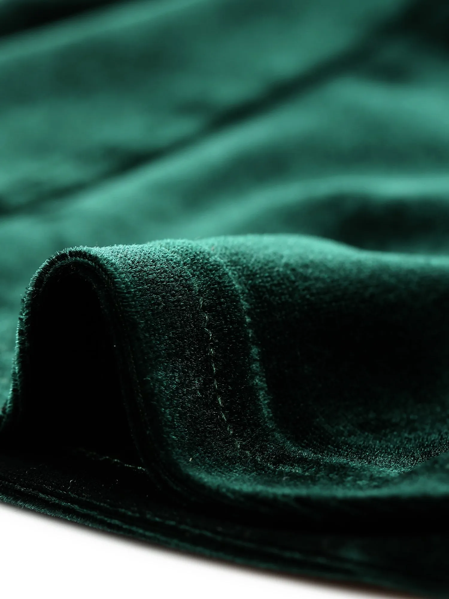 Velvet Cropped Long Sleeve Party Square Neck Top Blouse sold by Allegra K product image thumbnail 5