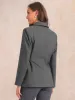Work Office Lapel Long Sleeve Lace-Up Single Button Blazer sold by Allegra K