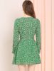 Floral Casual V Neck Boho A-Line Above Knee Belted Summer Dress sold by Allegra K