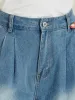Vintage Loose High Waist Casual Denim Trousers Wide Leg Jeans sold by Allegra K