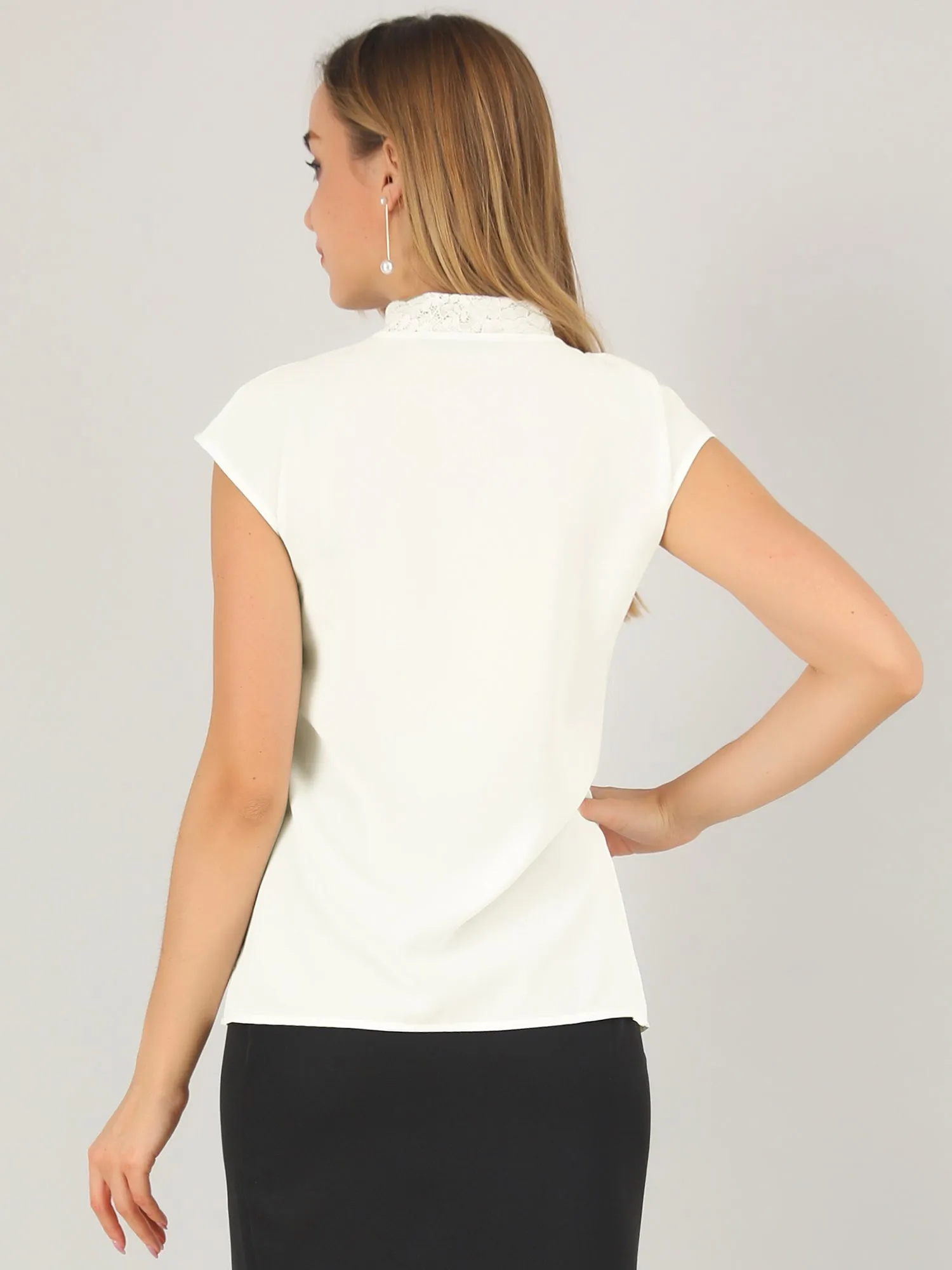 Blouse Sleeveless Casual Office Work Top sold by Allegra K product image thumbnail 5