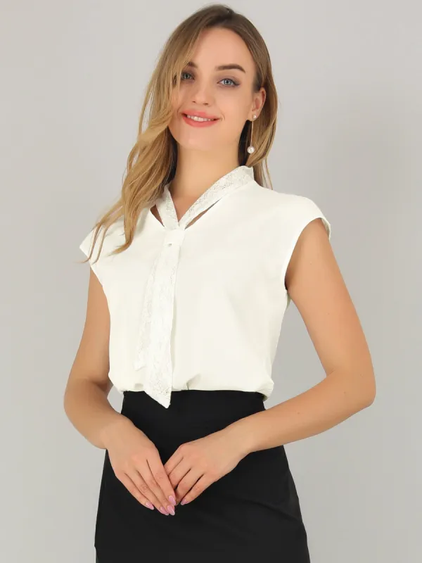Blouse Sleeveless Casual Office Work Top sold by Allegra K