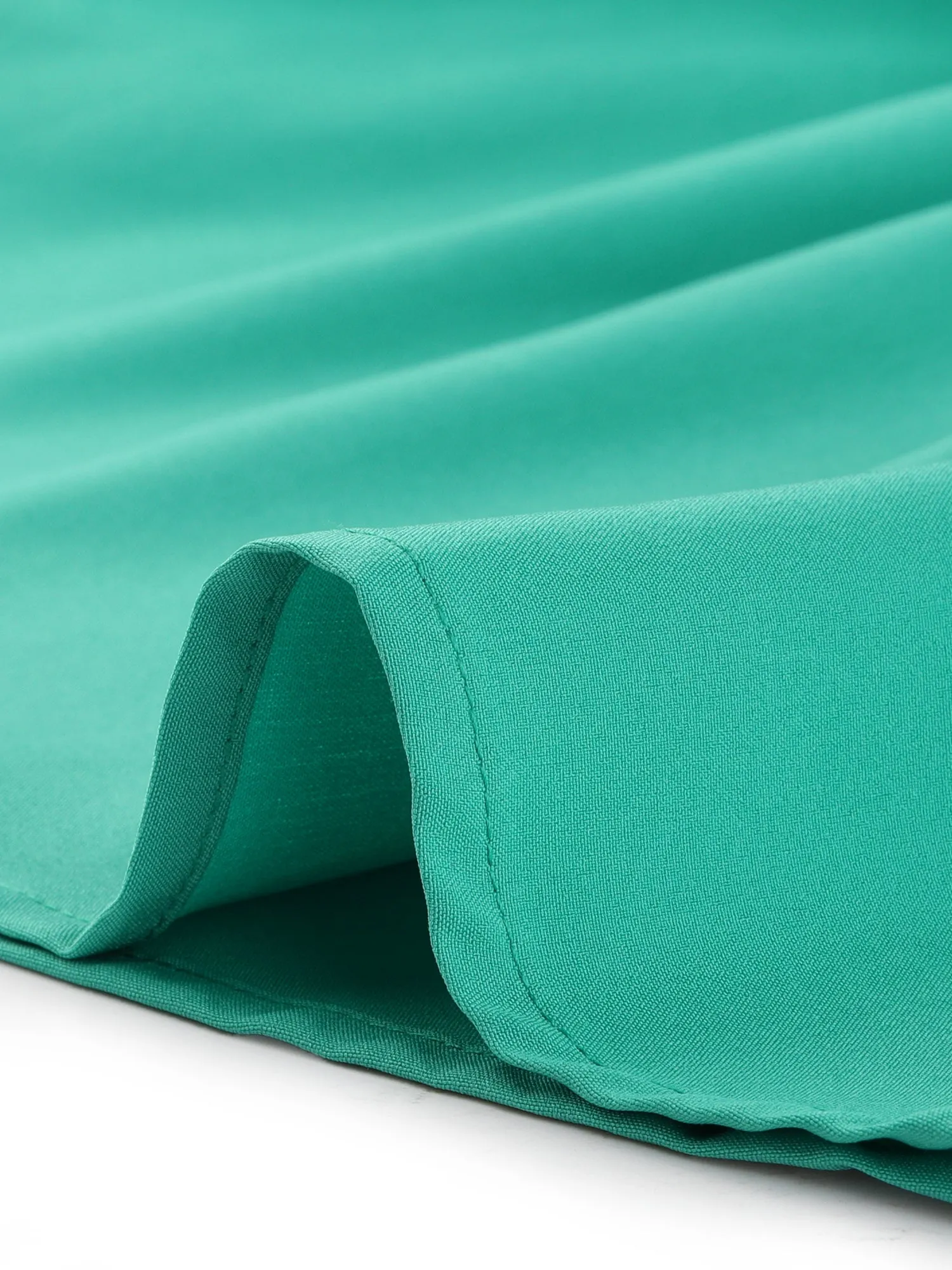 Casual Work Puff Sleeve Round Neck Tie Waist Peplum Blouse sold by Allegra K product image thumbnail 4