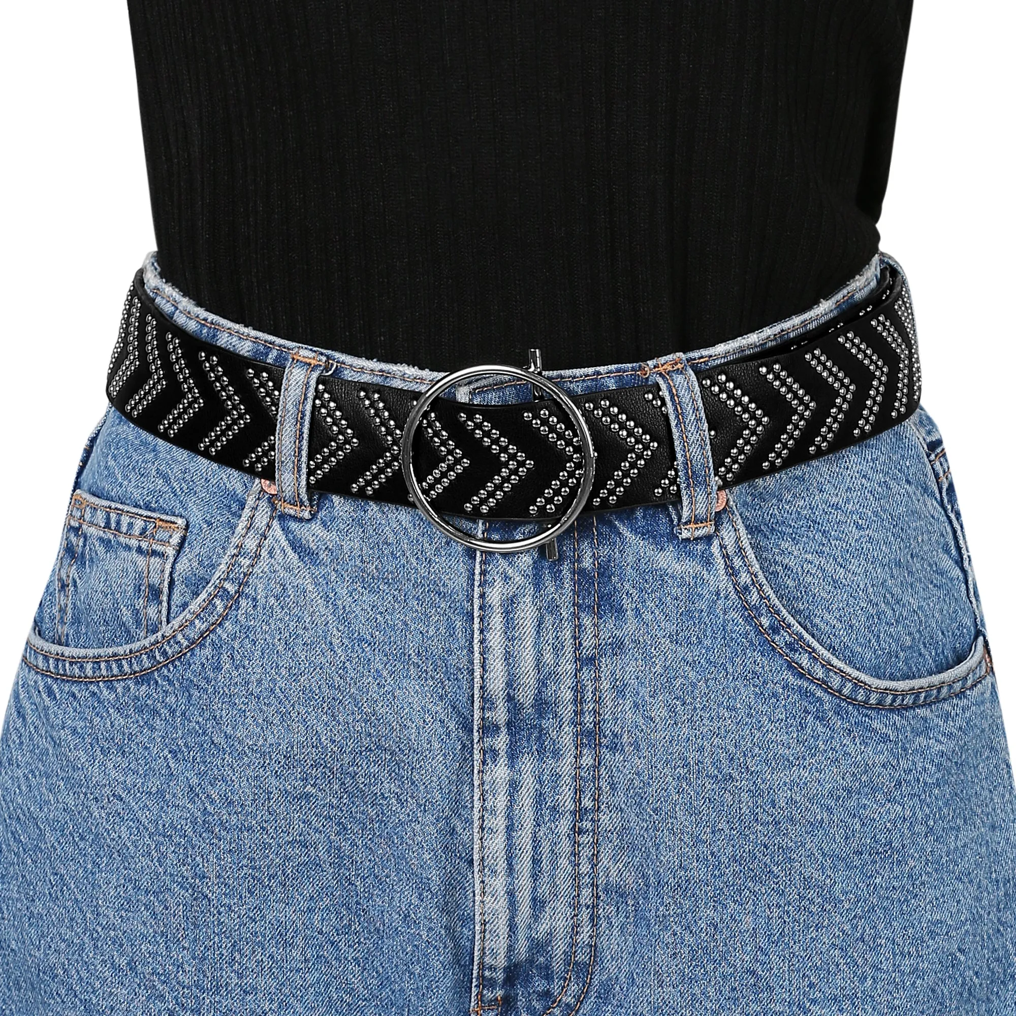 Skinny Waist Belt for Dress Round Metal Buckle Narrow Belts sold by Allegra K product image thumbnail 4