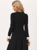 Victorian Retro Lace Trim Long Sleeve Sweetheart Neck Blouse sold by Allegra K