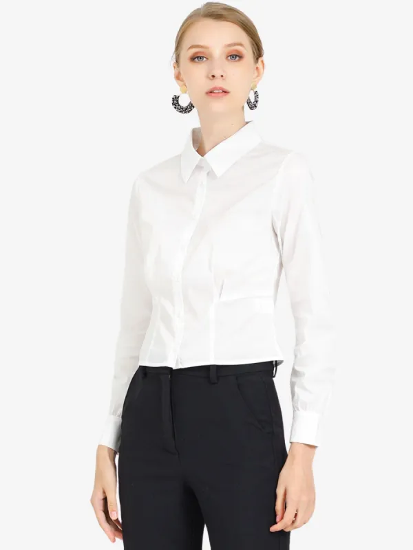 Business Formal Office Long Sleeve Button Up Shirt sold by Allegra K