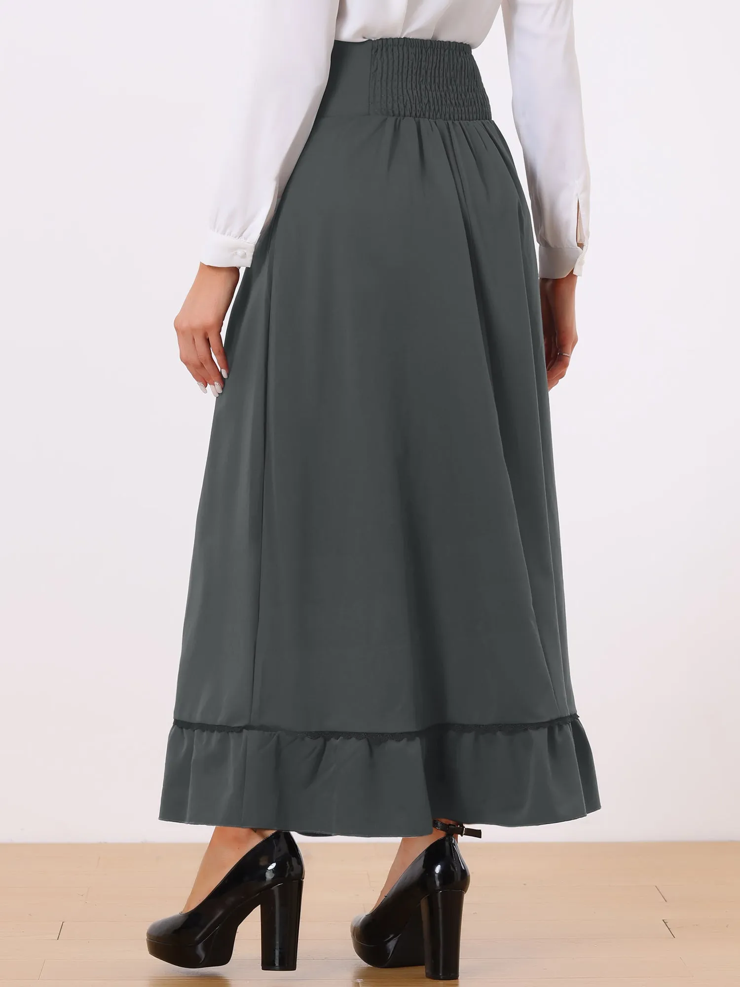 High Waist Vintage 1950s Swing Maxi Skirt sold by Allegra K product image thumbnail 3
