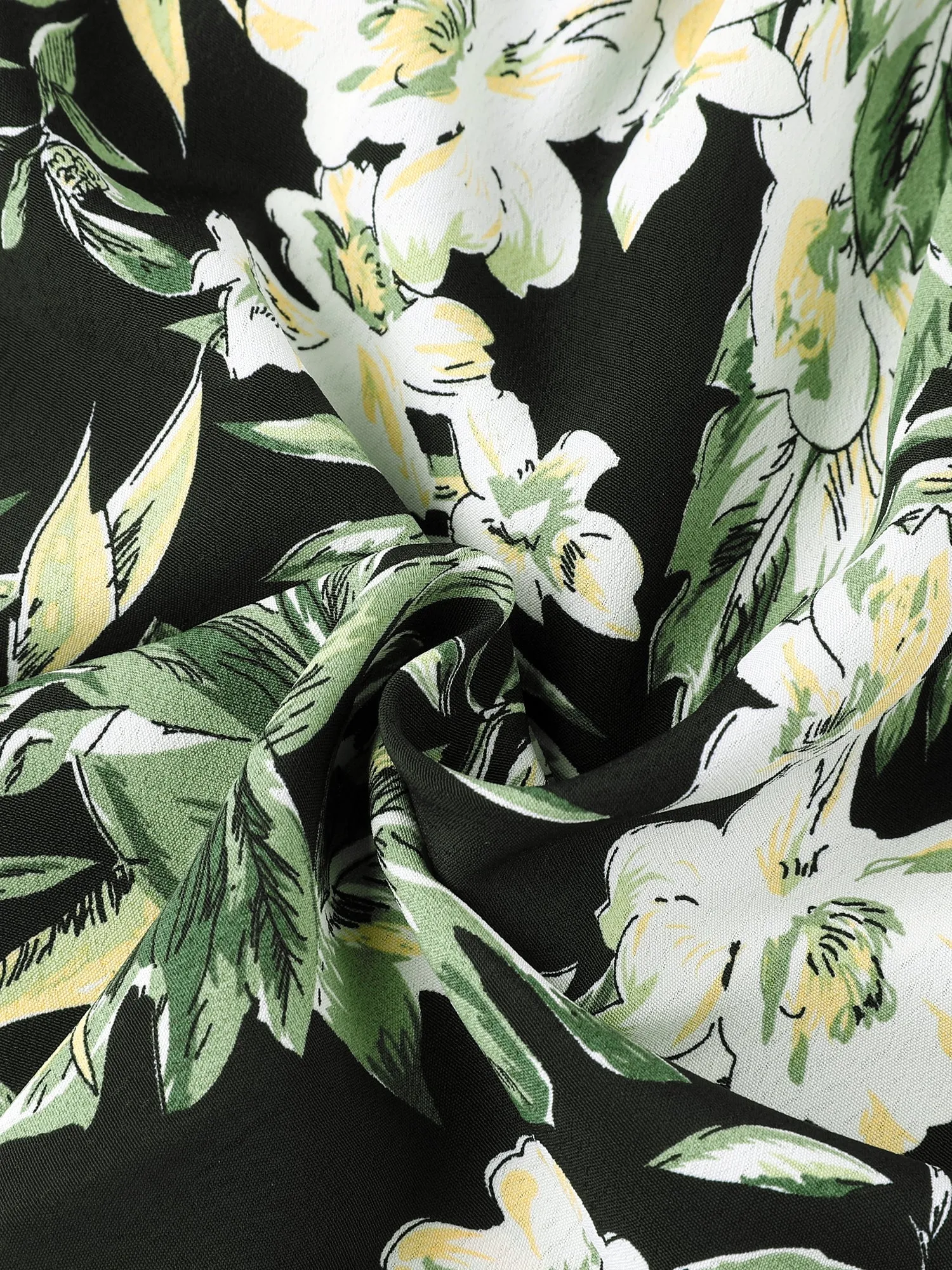 Floral Skirt Smocked Waist Summer Hawaiian Tropical Mini Skirt sold by Allegra K product image thumbnail 4