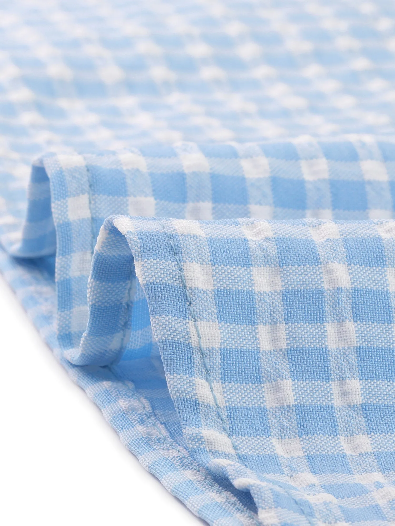 1950s Round Collar Short Sleeve Gingham Tops sold by Allegra K product image thumbnail 4