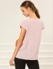 Pleated Keyhole Front Tulip Sleeve Office Business Blouse Tops sold by Allegra K