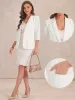 Work Office 3/4 Sleeve One Button Lapel Collar Blazer sold by Allegra K