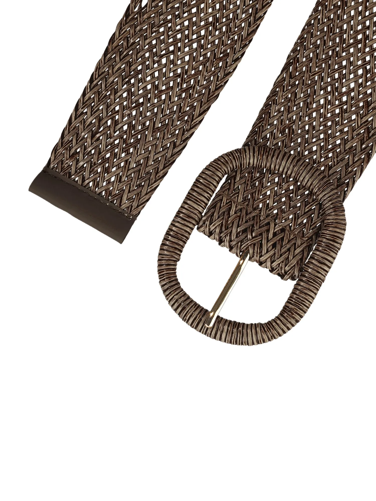 Wide Waist Braided Woven Dress Chunky Buckle Belt sold by Allegra K product image thumbnail 2