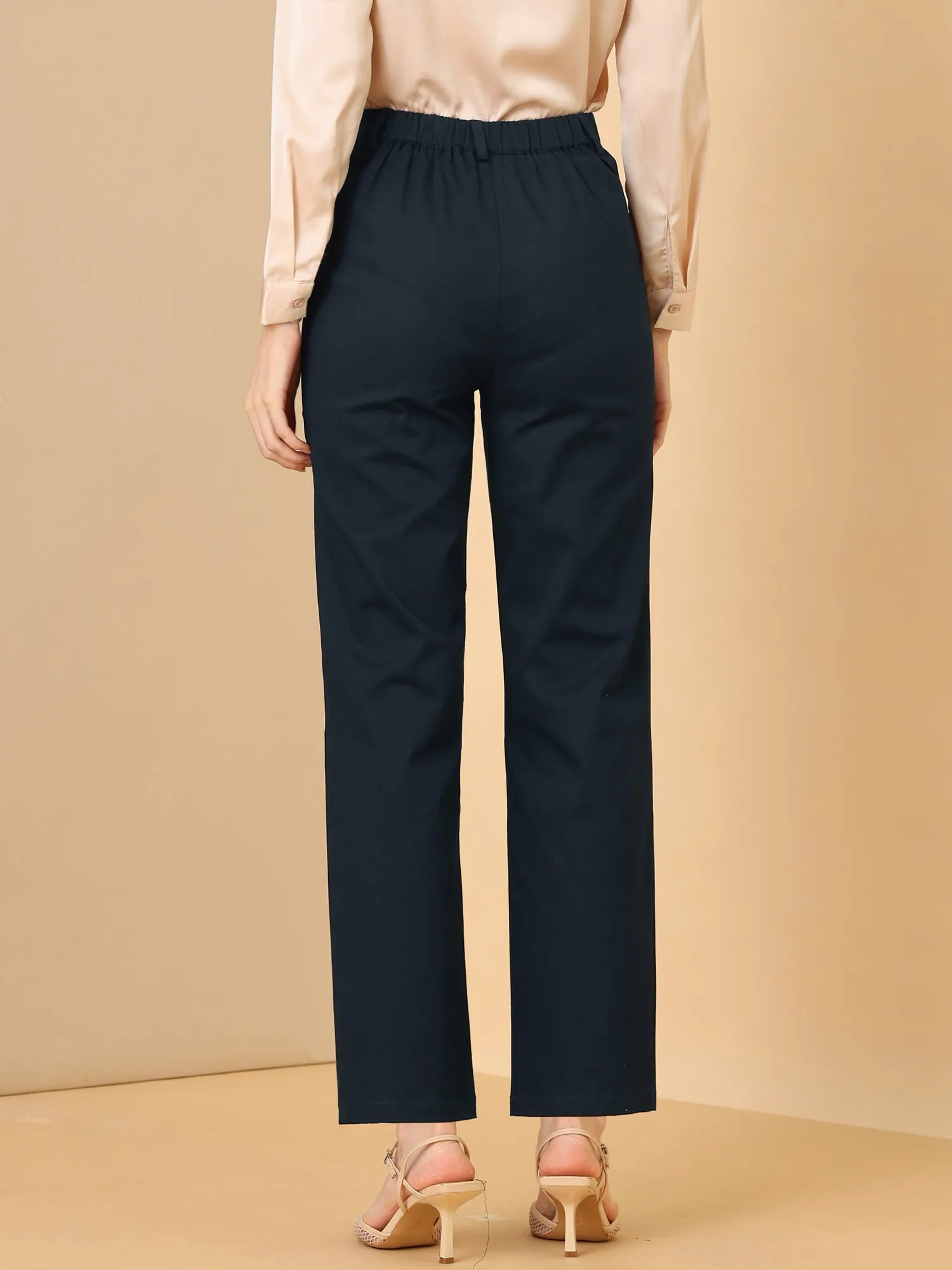 Office Trousers High Waist Straight Leg Bootcut Work Pants sold by Allegra K product image thumbnail 3