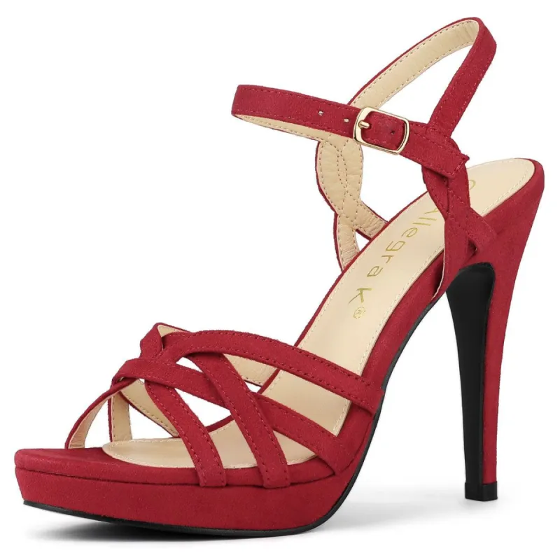 Women's Strappy Platform Stiletto Heel Sandals sold by Allegra K