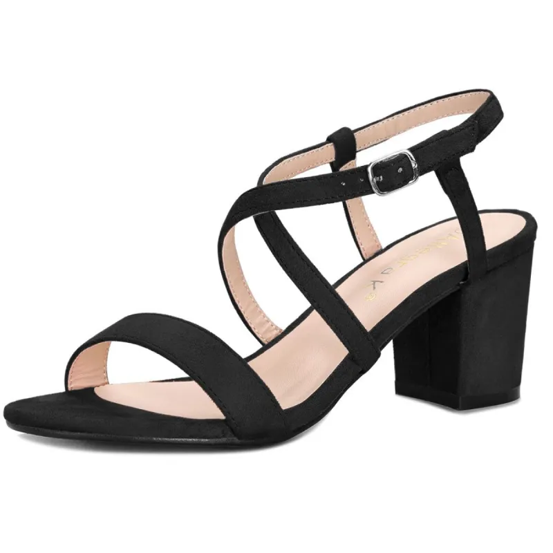 YFL01162-6 Women Open Toe Crisscross Straps Block Heeled Sandals sold by Allegra K