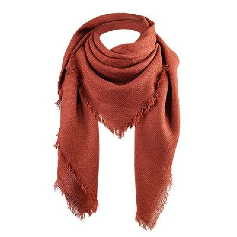 Women Shawl Wrap Scarf Winter Warm Tasseled Fringe Pashmina Soft sold by Allegra K