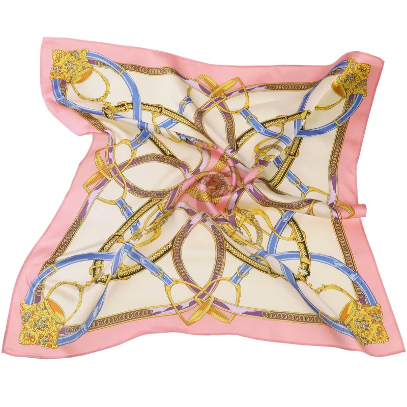 Women Fashionable Floral Graphic Print Satin 100% Silk Square Scarf sold by Allegra K