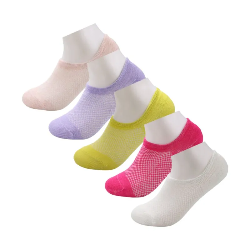 Unisex Nonslip No Show Socks Mesh Breathable Low Cut Cotton 5 Pairs sold by Allegra K