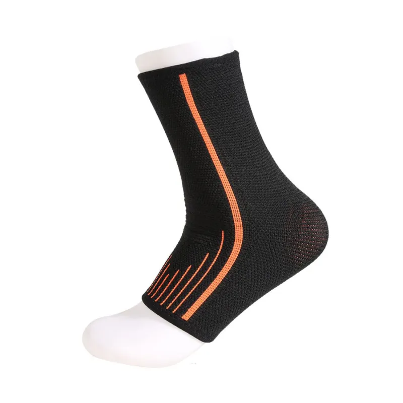 Women Striped Breathable Compression Ankle Support Brace made by Allegra K