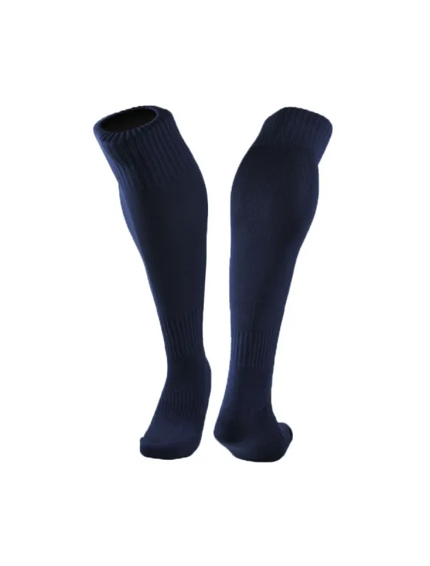 Men Compression Cushion Knee High Socks Letters Prints Cotton 1 Pair sold by Allegra K