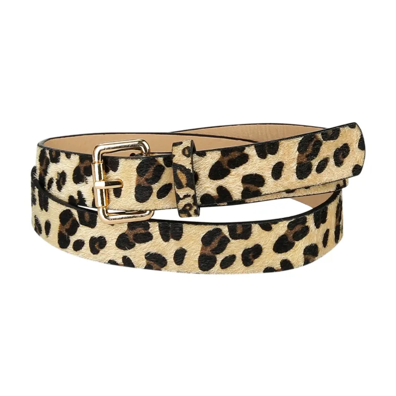 Womens Leopard Print Belt Faux Leather Casual Ladies Waist Belts For Jeans Pants sold by Allegra K