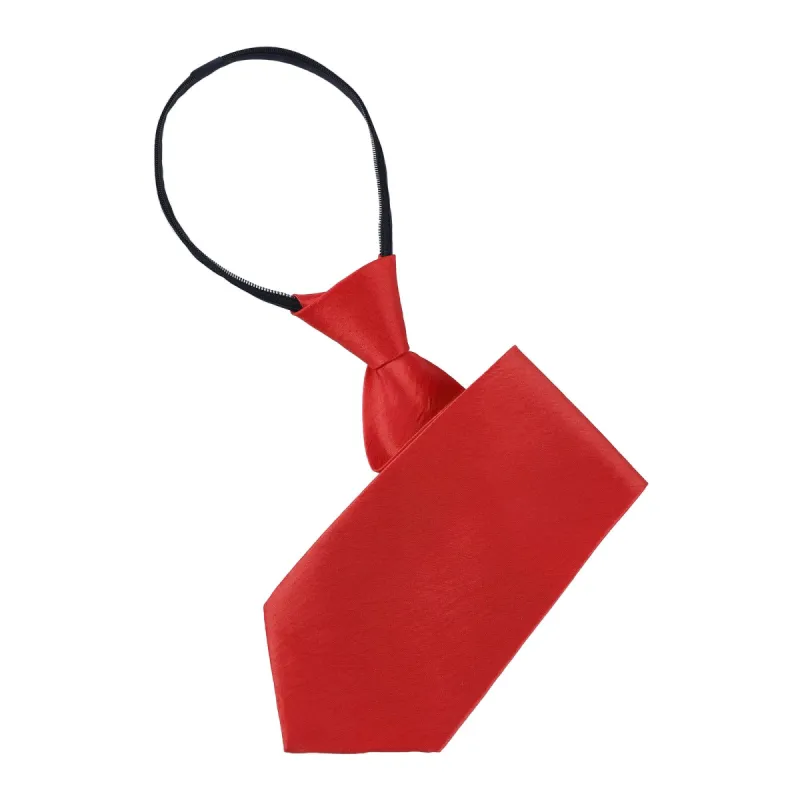 Pre Tied Solid Color Formal Casual Groom Zip Up Ties Adjustable Zipper Neck Tie for Men sold by Allegra K