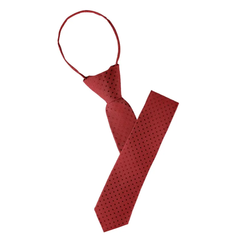 Pre Tied Polka Dots Formal Casual Narrow Slim Ties Adjustable Zipper Neck Tie for Men sold by Allegra K