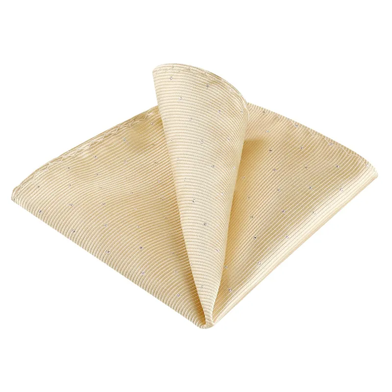 Pocket Squares for Men Handkerchiefs Classic Silver  Polka Dots Solid Color For Wedding Business sold by Allegra K