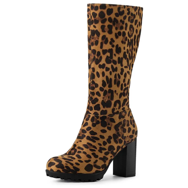 Women's Mid Calf Block Heel Boots sold by Allegra K