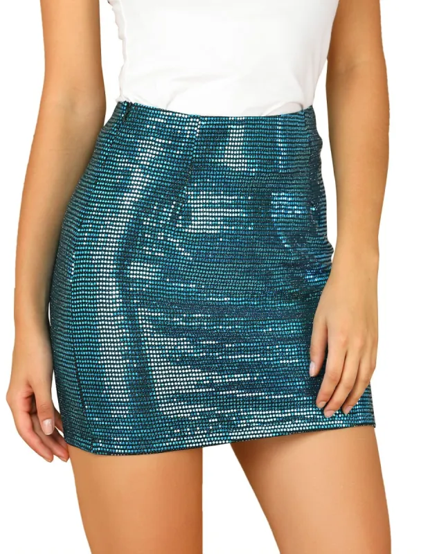 Women's Sequin Mini High Waist Night Out Skirt Bodycon Slim Fit Pencil Skirts sold by Allegra K