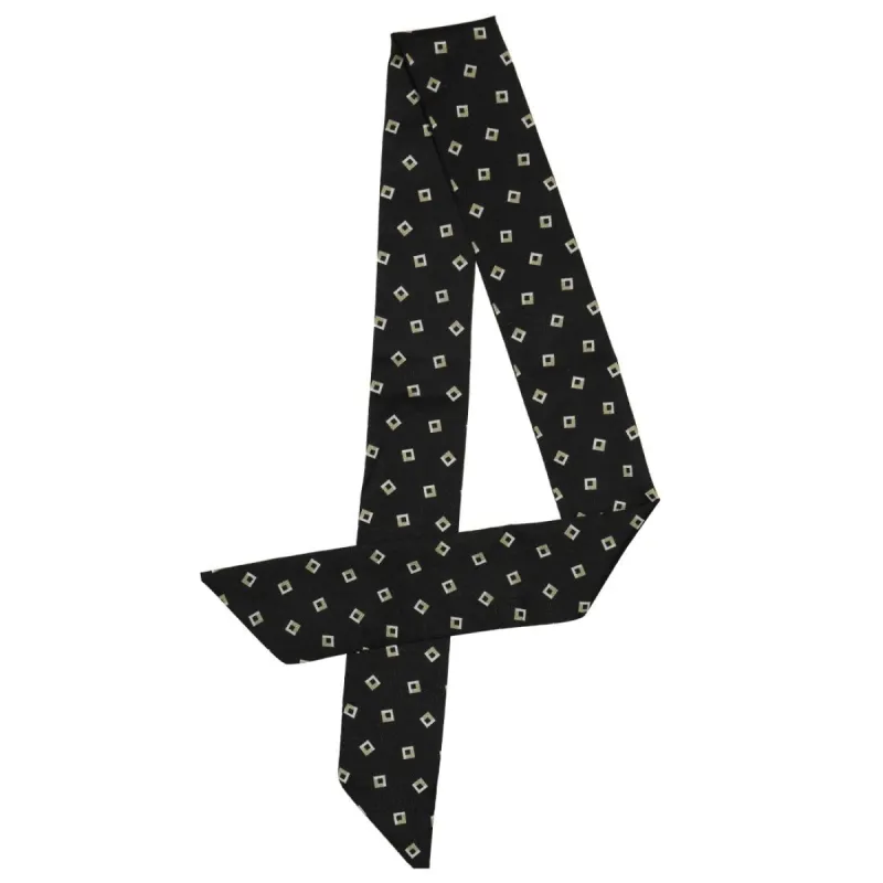 Women Polka Dot Stripe Heart Print Skinny Scarf Sharp Neck Scarves Double-Sided Neckerchief sold by Allegra K