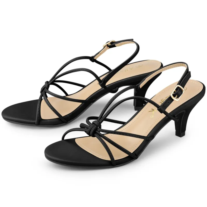 Women's Strappy Slingback Kitten Heels Sandals sold by Allegra K
