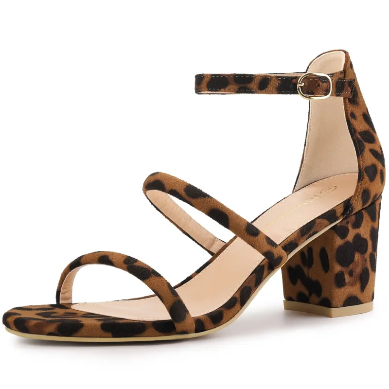 Women's Open Toe Strappy Chunky Heels Sandals sold by Allegra K