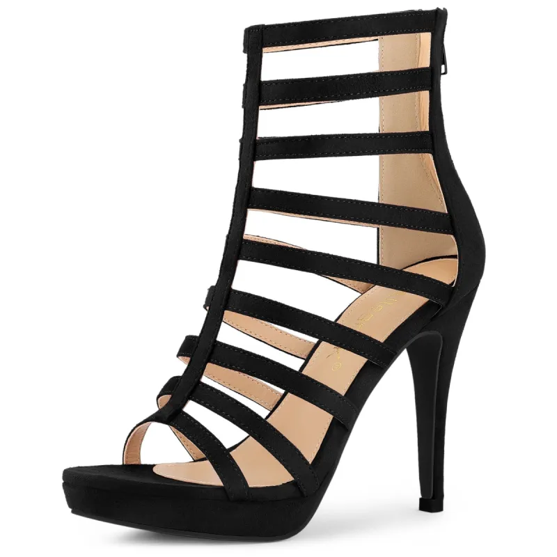 Women's Strappy Heel Platform Stiletto Heels Sandals sold by Allegra K